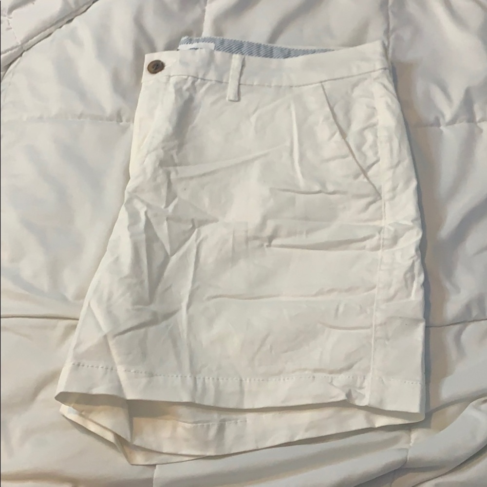 White Jean Shorts